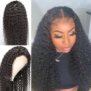 Deep Wave 150 Density Short and long Lace Front Human Hair Wigs Pre Plucked Brazilian Water Curly Hair Frontal Wigs